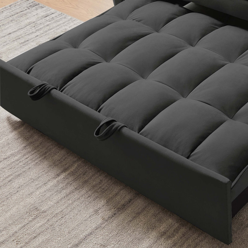 Canapé-lit convertible 3 en 1, canapé-lit moderne escamotable, dossier réglable, canapé-lit futon avec coussins et poches pour le salon