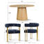 Ensemble de salle à manger 5 pièces l 52 po avec chaises en chenille-56872226