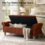 Banc de rangement traditionnel l 58,5 po Georgia avec pieds en bois massif et garniture cloutée Georgia-2031341267
