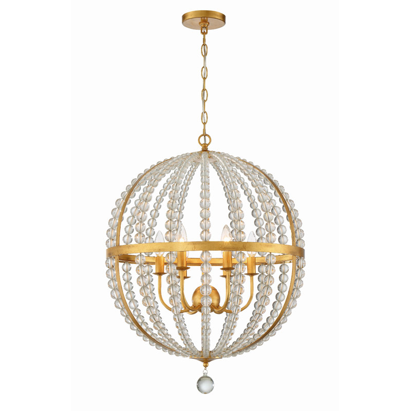 Lustre sphère 6 lumières unique/avec accents perles Gateshead