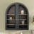Modern Arch Wall-Mounted Storage Cabinet – Adjustable Shelf, Copper Handle, 22Lbs Load Capacity Per Shelf-202999684