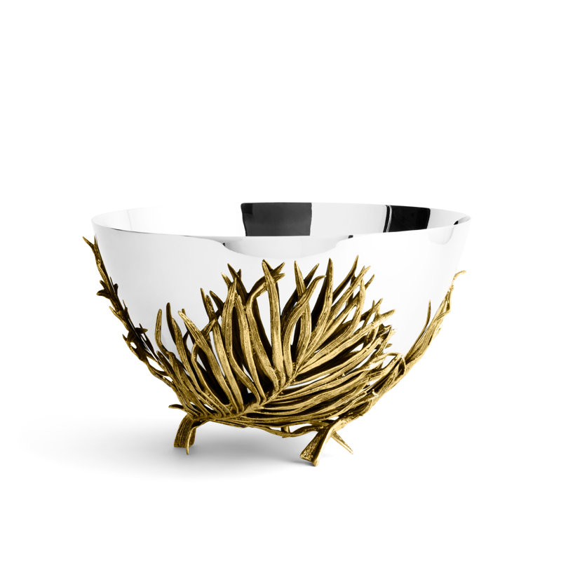 Palm Bowl, 8"H x 13"W x 13"D