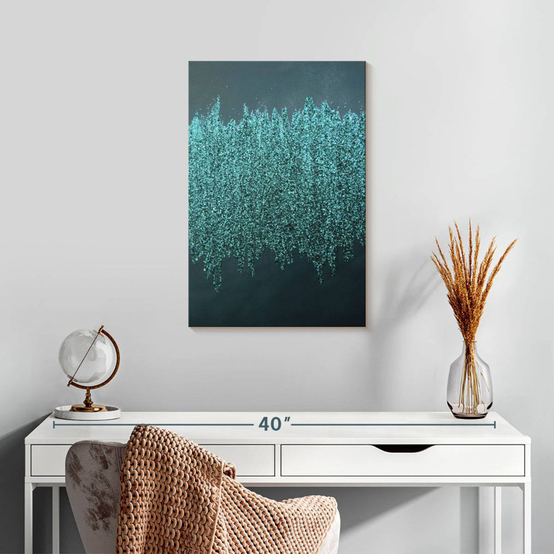 Avery Turquoise Shimmer, 24" H x 16" W
