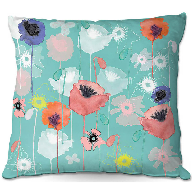  Coussin Couch Poppies Run, 20 po x 20 po