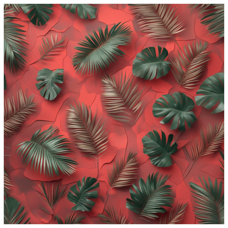 Palm Leaves Pattern Comforter, Queen