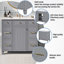 Meuble-lavabo simple 36 po avec plateau en résine Zeda