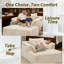 Chaise longue Masir d'intérieur avec coussins lombaires, aucun assemblage requis. Velours côtelé beige-165239625