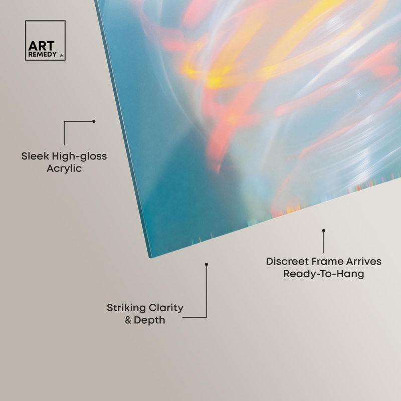 Décoration murale abstraite Swirling Light I par Art Remedy, prête à être accrochée, H 24 po x l 16 po