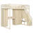 Full Modern Loft Bed With Lighted Vanity Desk, Storage Stairs, Cabinet And Armoire-973061577