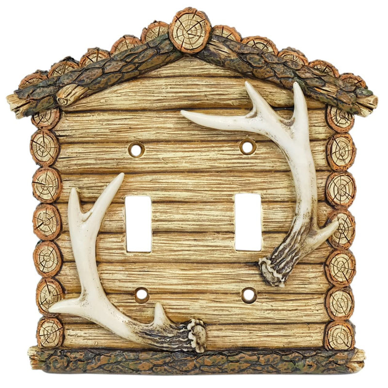 Deer Antler 2-Gang Toggle Light Switch