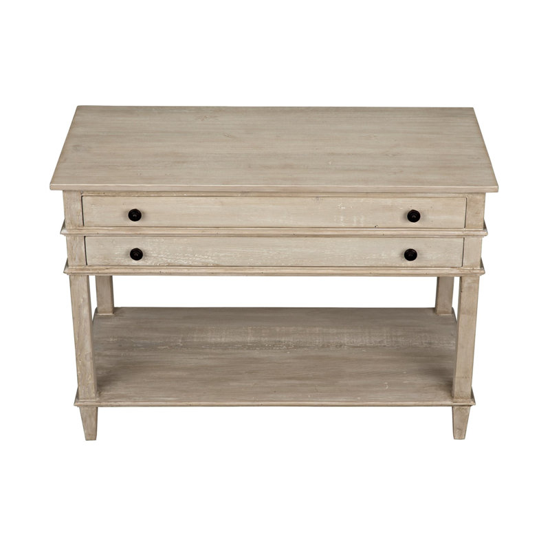 Alex 2 - Drawer Solid Wood Nightstand, Gray Wash Wax
