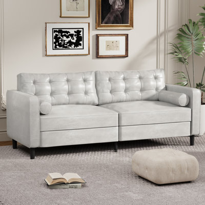 Mancel 84.2"" Rolled Arm Sofa With Cushions -  Latitude RunÂ®, B900AAFE25344D4ABDF6B4DBA51E601C