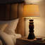 Lampe de table Farmhouse en céramique avec abat-jour en tissu pour le salon, la chambre à coucher, le bureau et la salle à manger