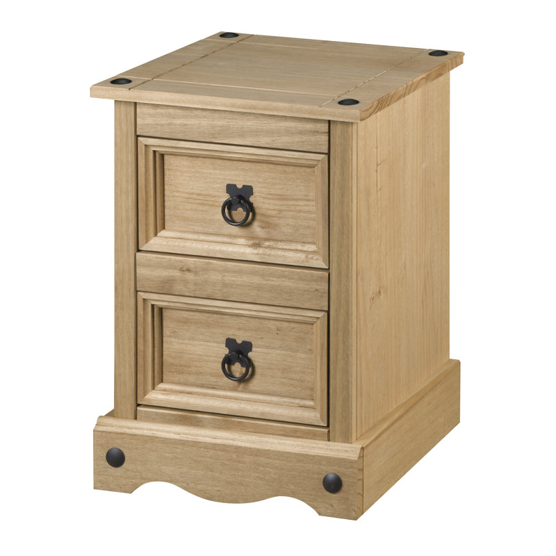 Rosana 36cm W Solid Wood Bedside Table