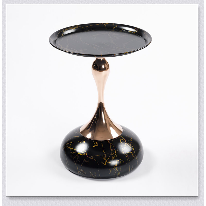Table basse Mermaid Tail End, Noir et or