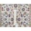 2 pi 8 po x 4 pi 2 po blanc perle, Nain avec motif floral sur l'ensemble, noué à la main, 250 KPSI, velours doux, laine et soie, échantillon, tapis, tapis oriental