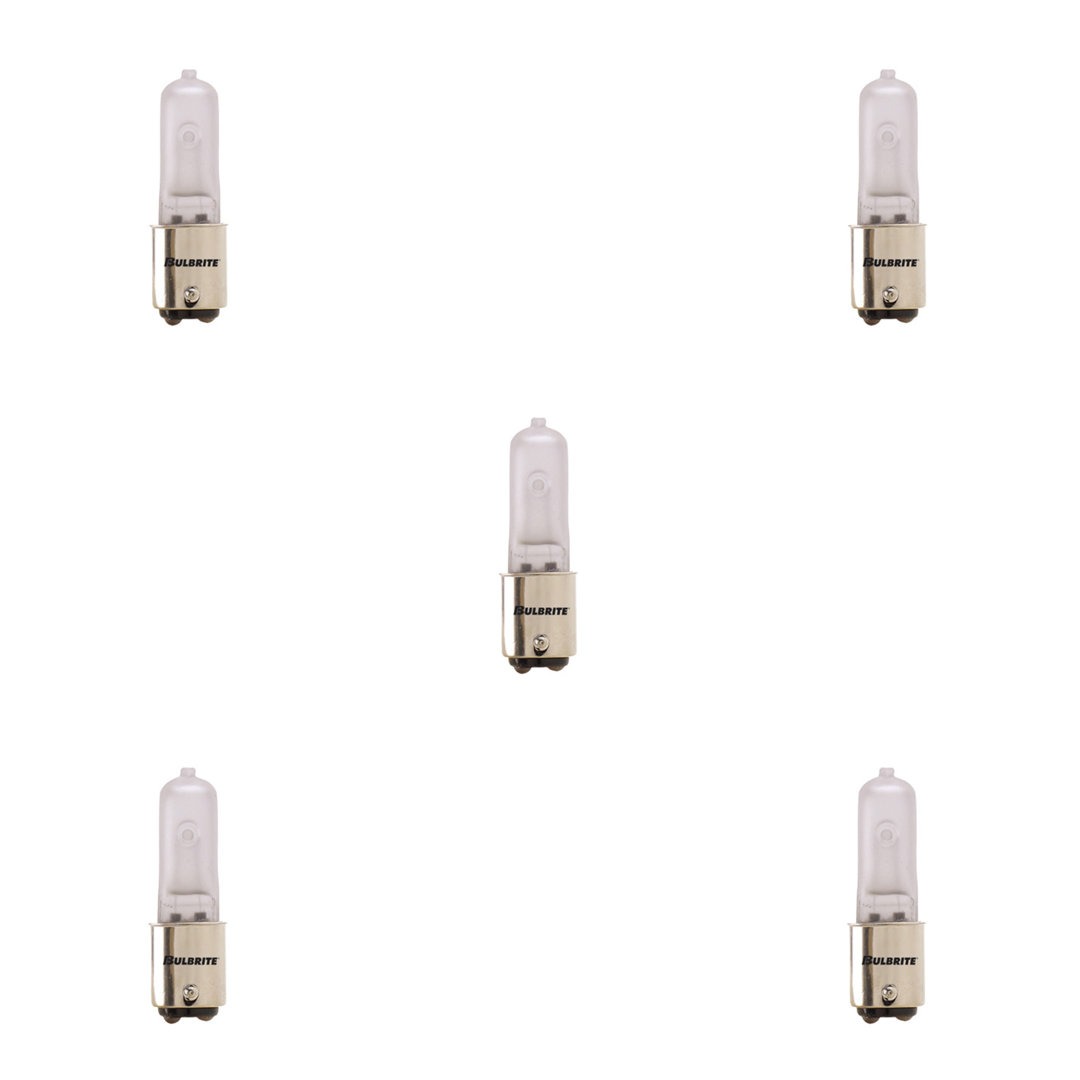T4 Halogen, Dimmable Light Bulb, (2900K) BA15d/Small Bayonet Cap Base (Set of 5) Bulbrite Industries 