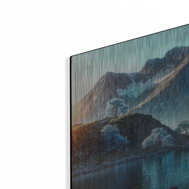  'Place Blue' by Rey Klimt Metal Wall Art, 48" x 24"