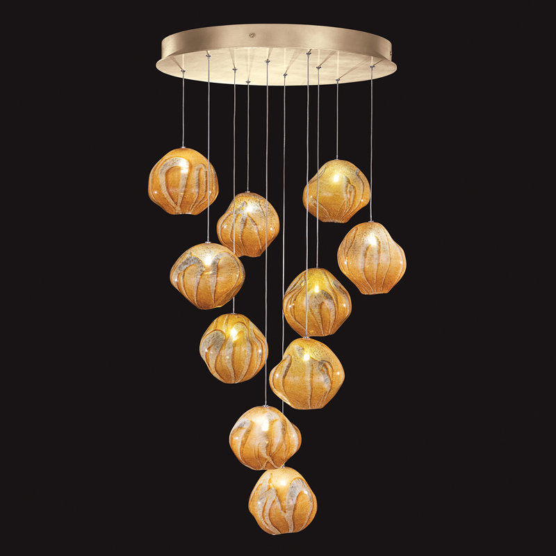 Vesta 10 - Light LED Pendant, Gold