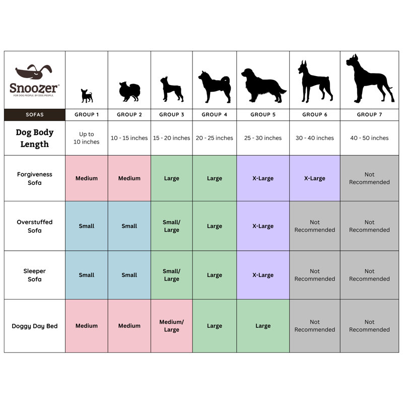 Canapé pour chien Snoozer Premium Microsuede, Grand (l 40 po x P 30 po x H 11 po), Indigo Palmer