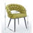 Dining Chairs Set of 2 with metal Legs and comfortable backrest-413471715