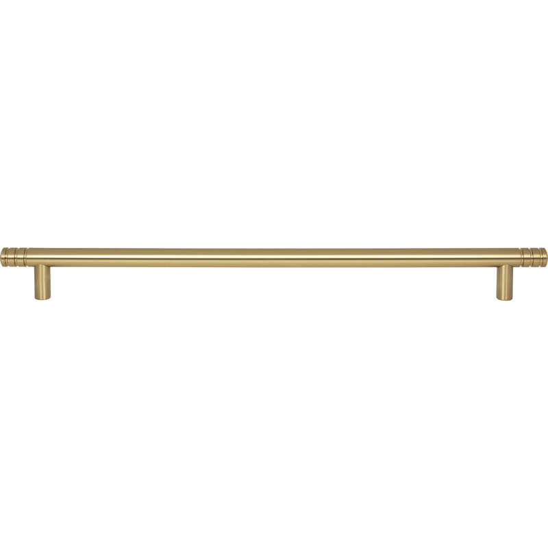 Griffith 12" Center to Center Appliance Pull, 18", Warm Brass