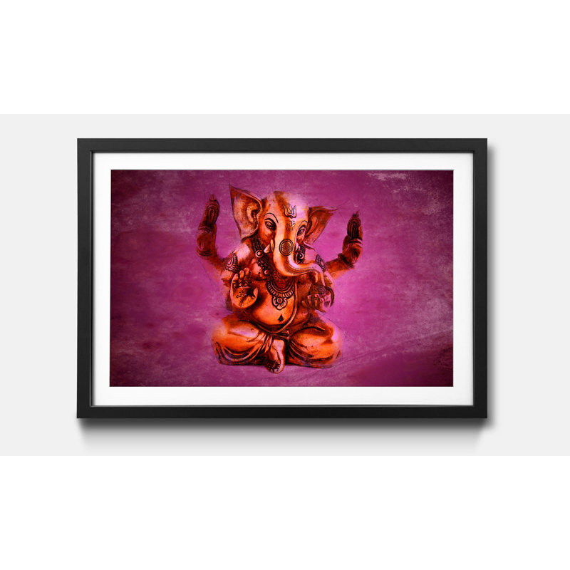 God Ganesha - Single Picture Frame Print, 40cm H x 60cm W
