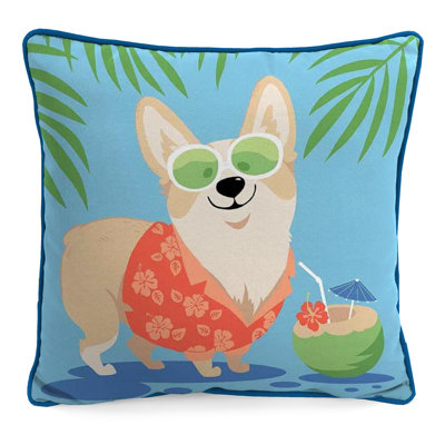 16" x 16" Outdoor Throw Pillow with Welt