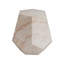 Table d'appoint extérieure / intérieure en béton léger, table d'appoint hexagonale ronde en travertin