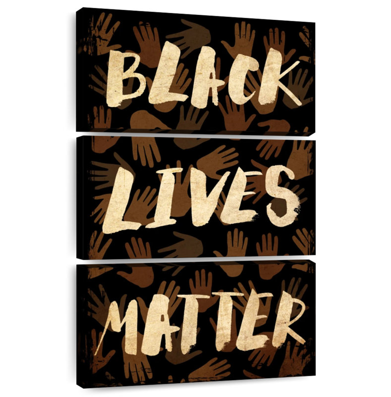 Motif de mains BLM, H 38 po x l 24 po