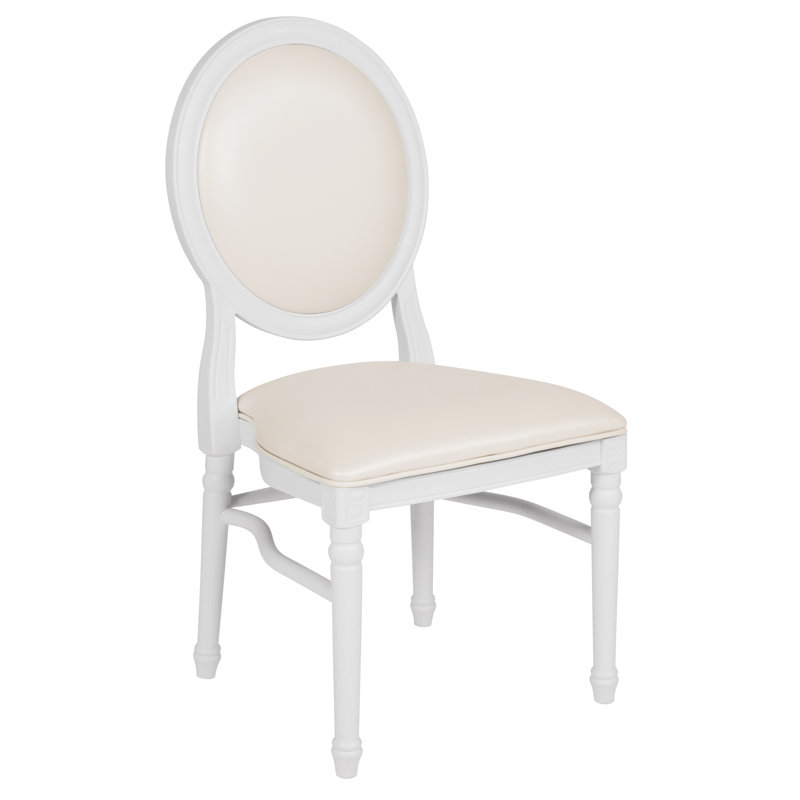 Chaise d'appoint de très grande capacité 900 lb Hercules Series Louis, Blanc, Blanc