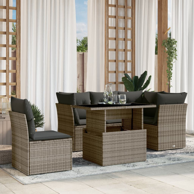 Ensemble de canapé de jardin Vidaxl gris