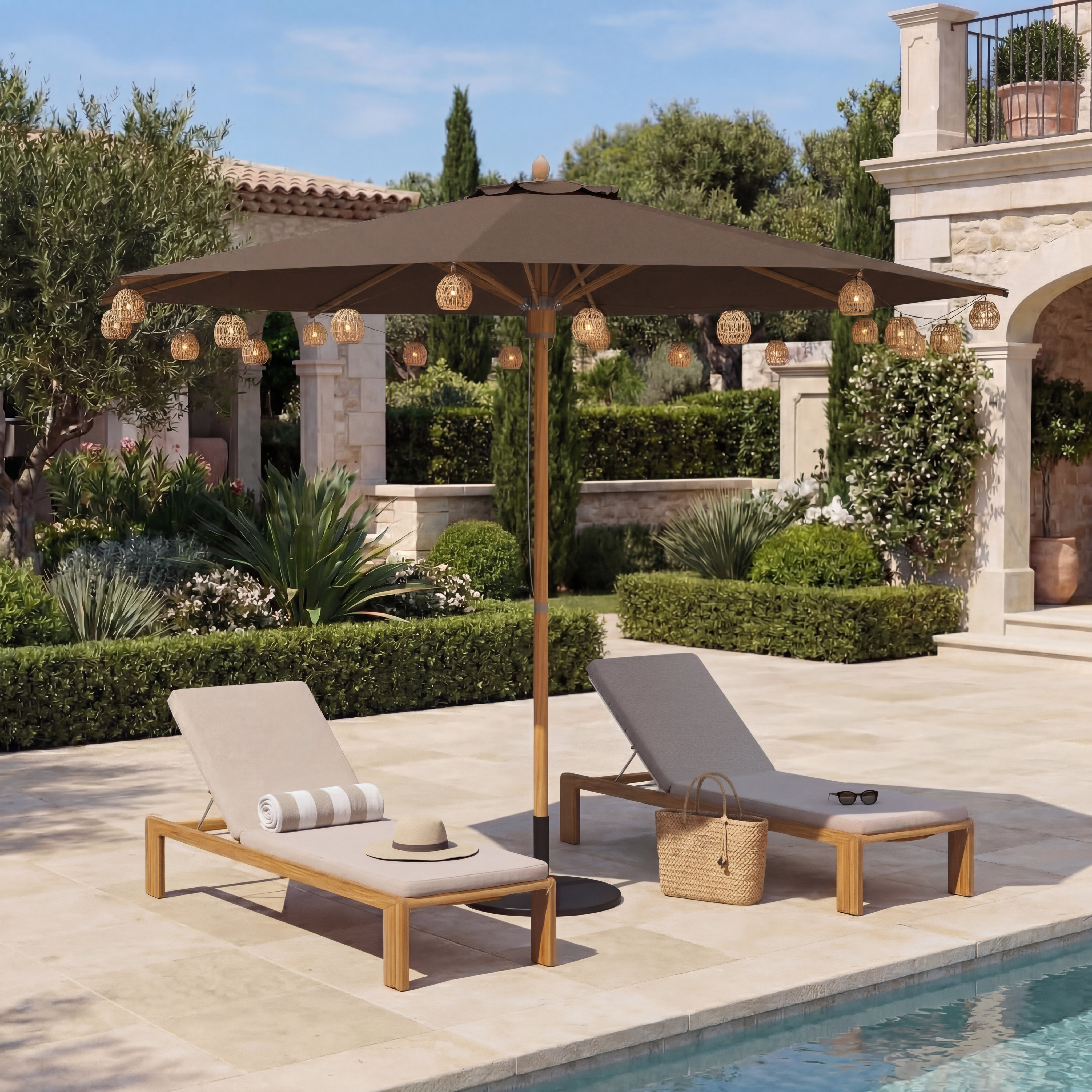 diy patio umbrella cotta pin How to Make an Easy DIY Umbrella Stand Side Table