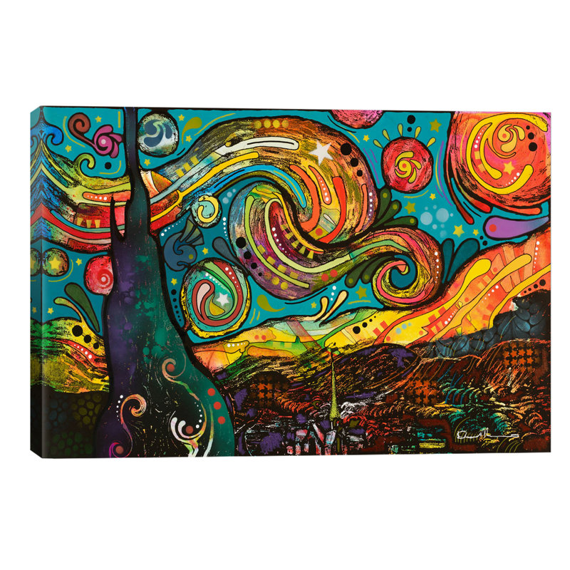 Starry Night by Dean Russo - Print on Canvas, No Frame, 66.04 cm H x 45.72 cm W x 1.91 cm D