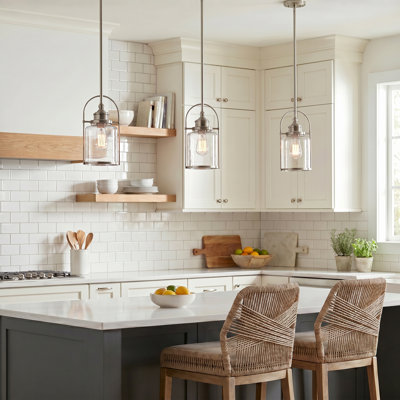 Payson 1-Light Brushed Nickel Mini Pendant Light