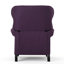 Fauteuil inclinable avec accoudoirs roulés prune Accents