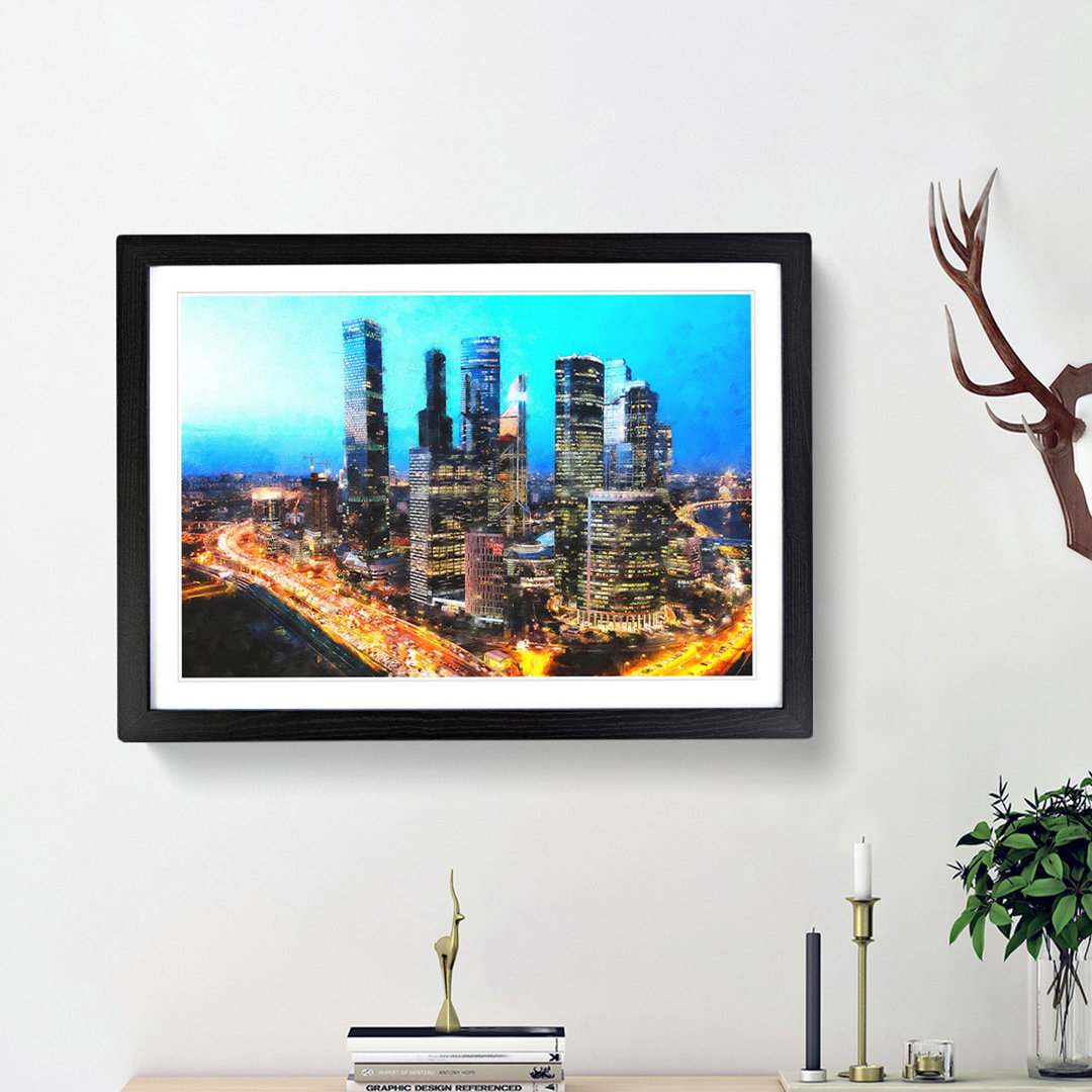 Moscow Russia Skyline - Framed Print