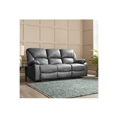 Hartnell 3 Seater Faux Leather Reclining Sofa
