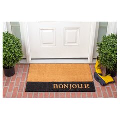 Coco Coir Lavender Flower Doormat with Slip-Resistant PVC Backing, Large  Outdoor Mat for Front Door, Patio, Porch, Garage, Garden, Spring Decor  (24x36 in, Brown, Purple)