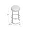 Dior Upholstered Stool with Metal Frame-69305000-69305001