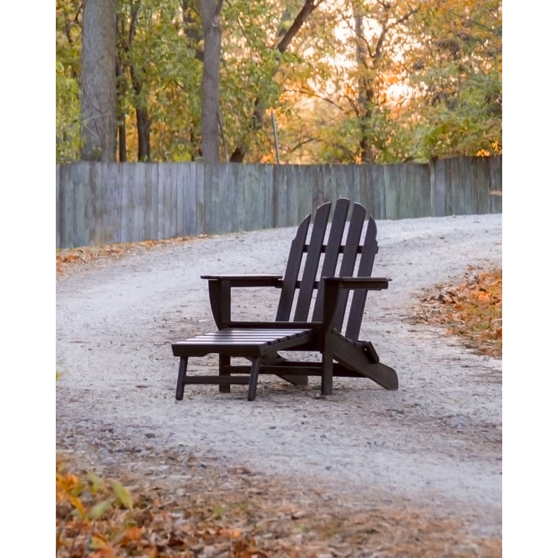 Classics HDPE Outdoor Adirondack Chair, Black