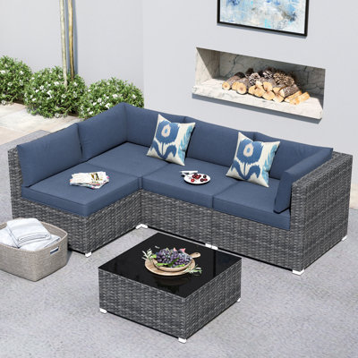 4 - Person Patio Conversation Set with Cushions