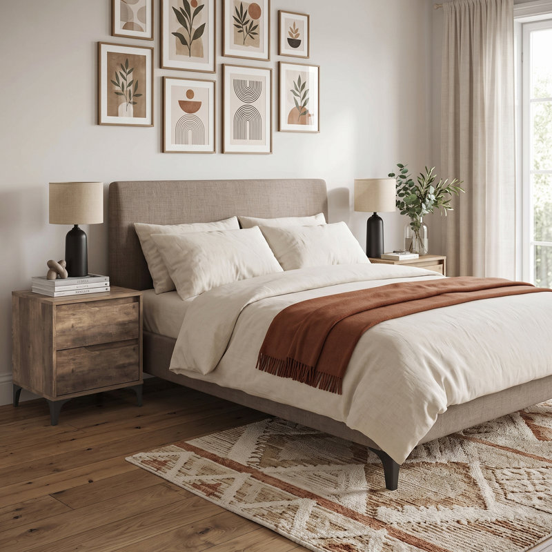 Norcross 2 Pieces Bedroom Set, Knotty Oak