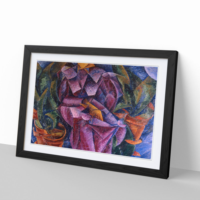 My Heart to Your Heart by Umberto Boccioni - Picture Frame Painting, 27cm H x 36cm W x 2cm D, Black Framed