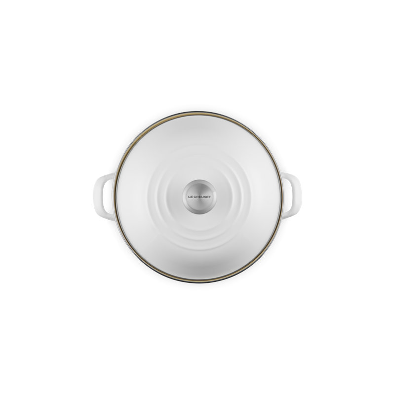Le Creuset Enamel On Steel Classic Round Stockpot, 12 Qt. - Artichaut, White