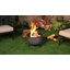 Foyer d'extérieur au bois Afterglow Round Terrafab, gris foncé
