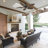 52" 5 - Blade Leaf Blade Ceiling Fan with Pull Chain