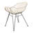 Dannelley 18'' H Leather Upholstered Metal Armchair