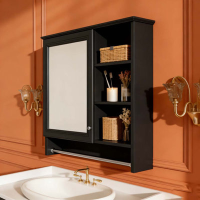 Armoire à glace murale 30 po 2 en 1 avec tablette réglable