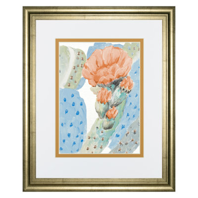 Art mural Desert Blossom - 34 po x 40 po - Cadre doré